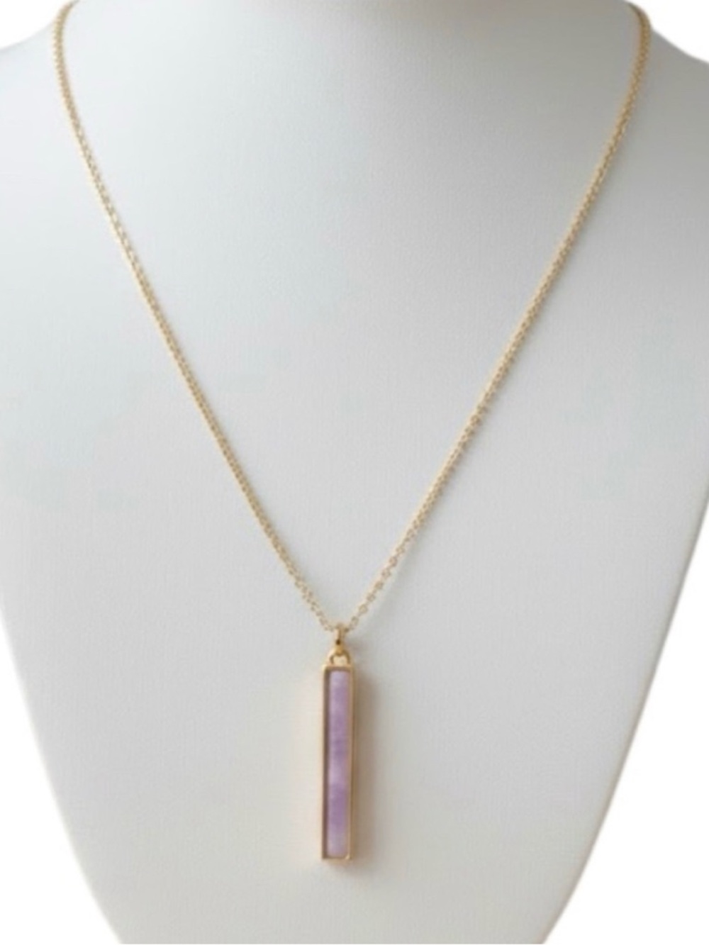Semiprecious Amethyst Bar Necklace (NWT)
